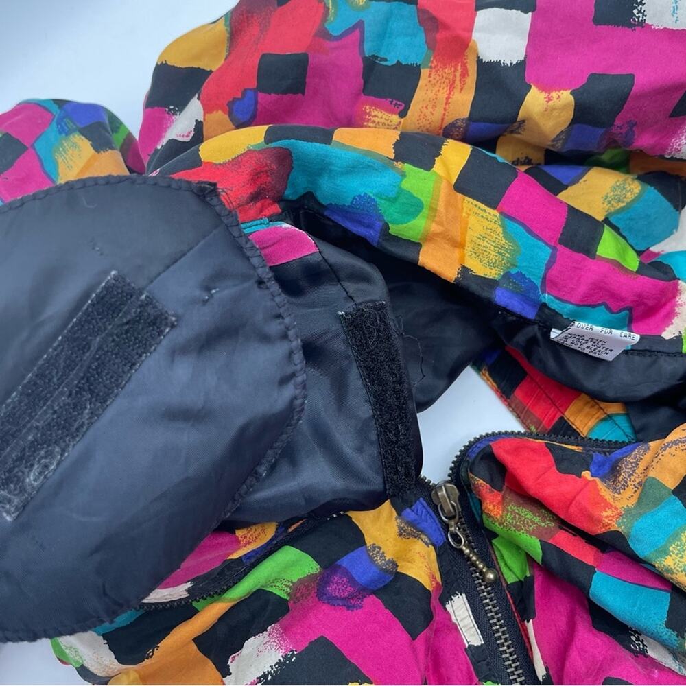 VINTAGE EVR Rousso Apparel 100% Silk Bomber Windbreaker Jacket 90s Y2K Large - Picture 6 of 13